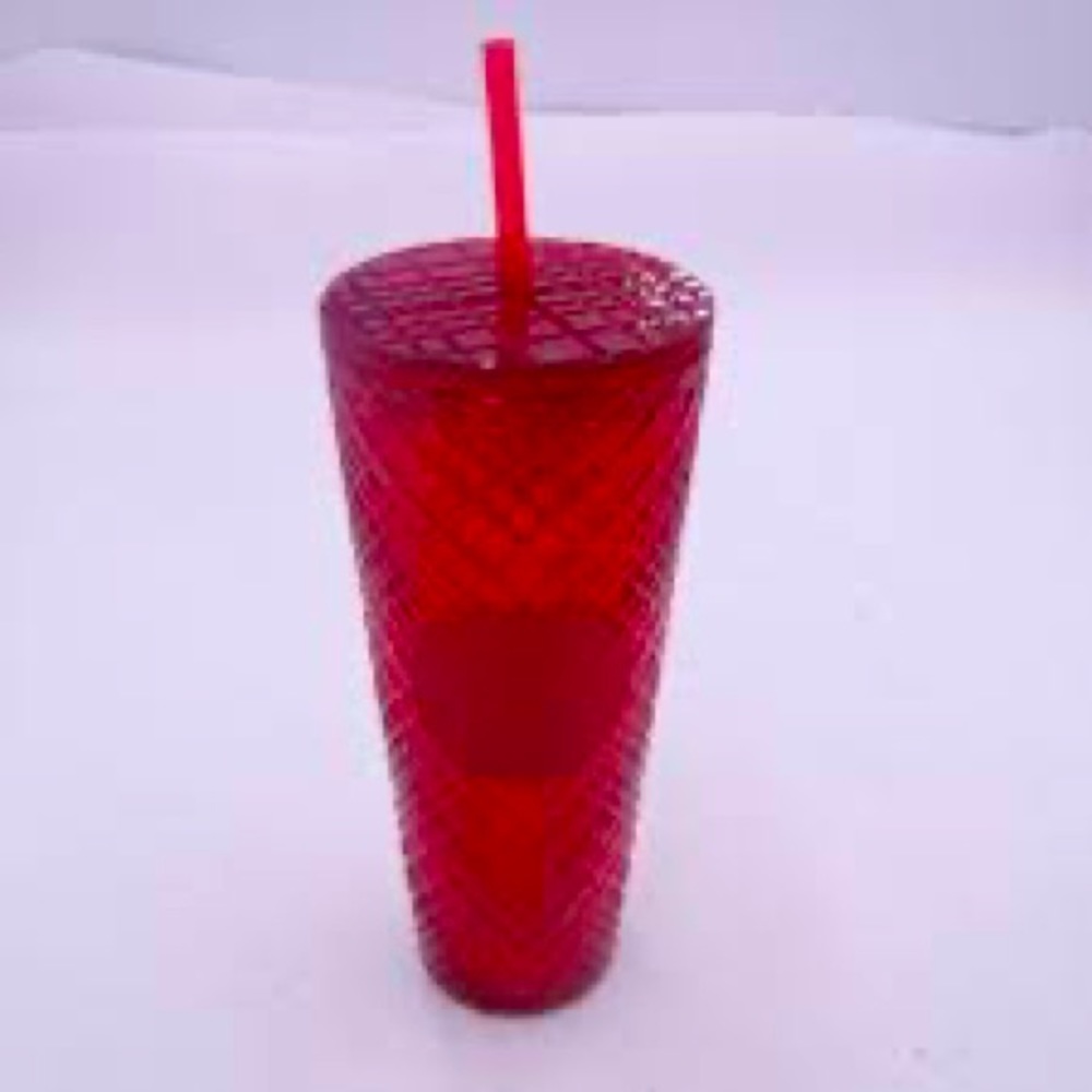 Starbucks Red 2022 Holiday Tumbler Cold Cup Venti 24 Ounces Jeweled and Studded